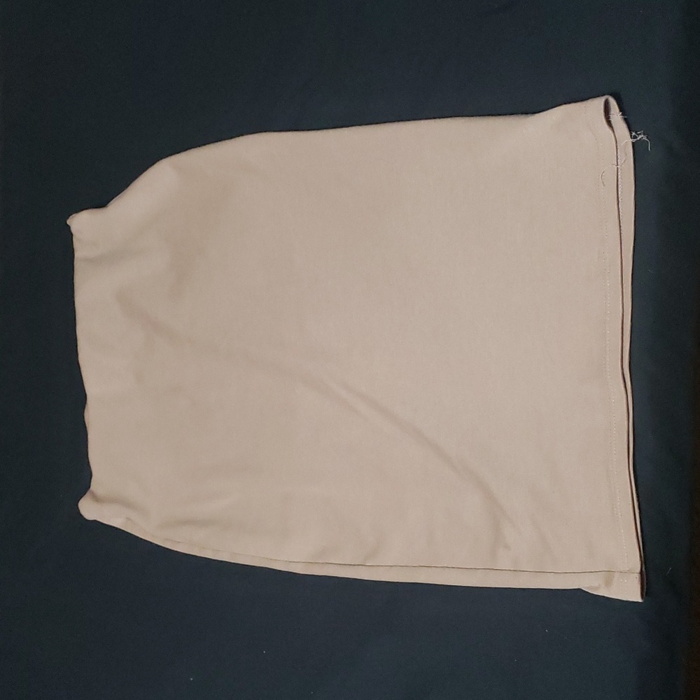 Tan pencil skirt